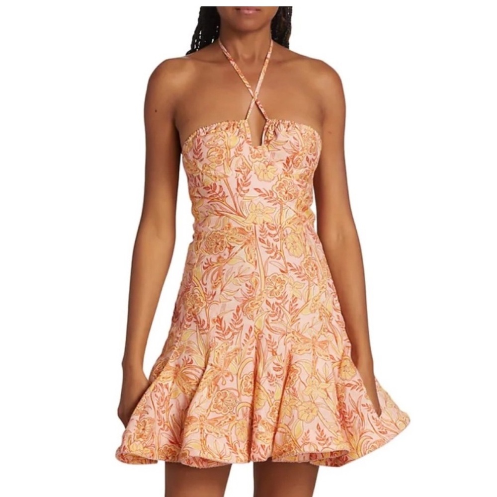 Agua by Agua Bendita Anturio Bustier Halter Mini Dress